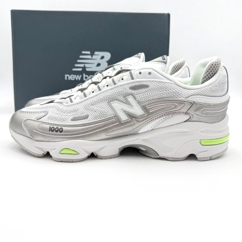 NEW Size 13 Men's New Balance 1000D Sneakers M1000DI White Silver Metallic